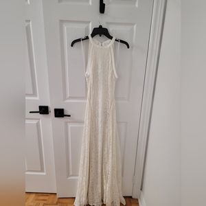Guess ivory lace long dress